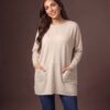 S90459 ΜΠΛΟΥΖΑ OVERSIZE MELANZE 2 TSEPES