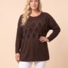 S90454 ΜΠΛΟΥΖΑ ΡΟΜΒΟΣ  STRASS ALLOVER