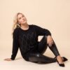 S90454 ΜΠΛΟΥΖΑ ΡΟΜΒΟΣ  STRASS ALLOVER